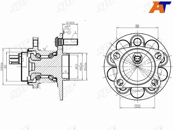 Ступичный узел задн. TOYOTA PRIUS ZVW3 09-