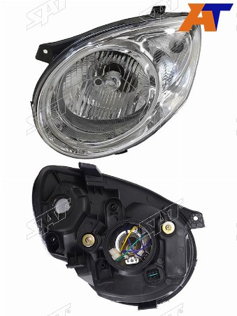 Фара KIA PICANTO 08-10 LH хром, 6 конт