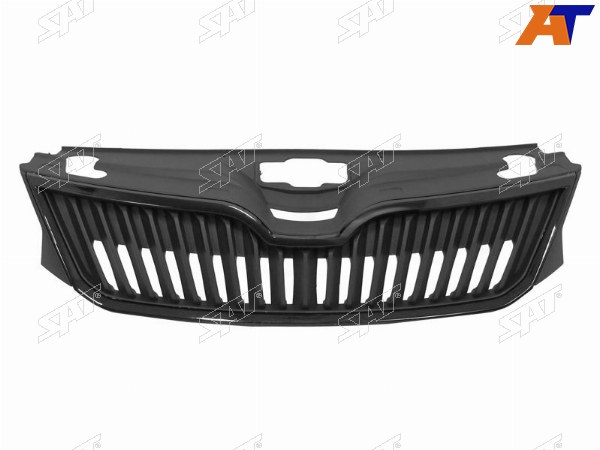 Решетка радиатора SKODA RAPID 12-20 с молдингом, чёрная