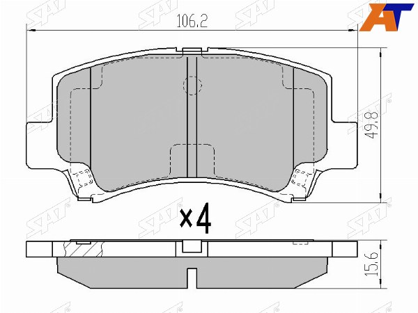 Колодки тормозные перед SUZUKI WAGON R 00-CHERY A1 07-