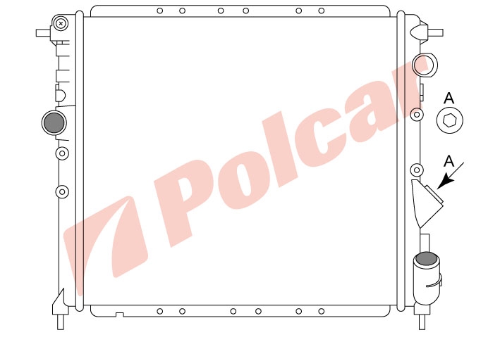600608-7 РАДИАТОР ОСНОВНОЙ 430 x 398 x 34 mm 1.8i16V  2.0i16V С -