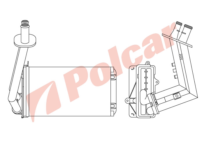 6007N8-1 РАДИАТОР ПЕЧКИ 260 x 158 x 42 mm