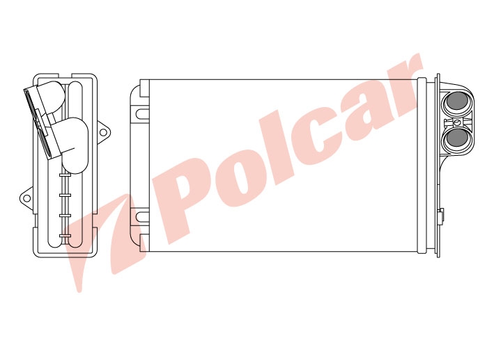 6007N8-2 MEGANE SCENIC 95-03  РАДИАТОР ПЕЧКИ 260X158X42