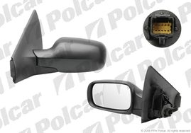 6012513M MEGANE II 03-08 ЗЕРКАЛО ЛЕВОЕ ЭЛ.+ОБОГРЕВ, ЧЕРНОЕ