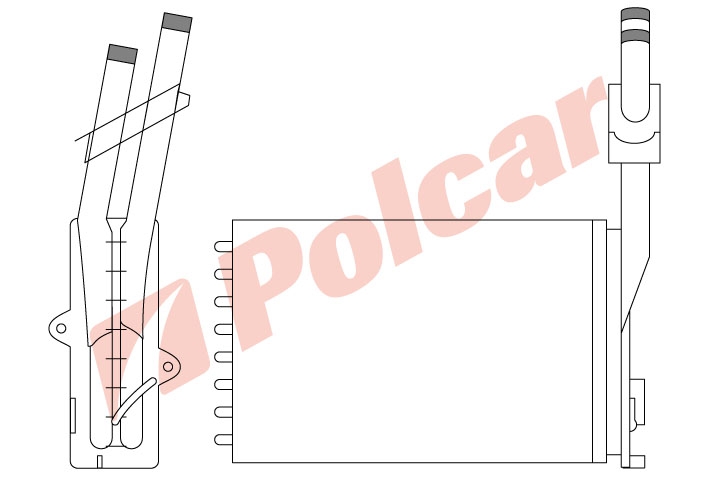 6020N8-1 РАДИАТОР ПЕЧКИ  237 x 156 x 40 mm