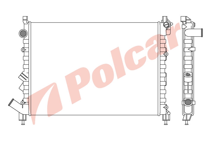 603208A1 LAGUNA 94- 16-20 РАДИАТОР 560Х390 М -С  (63832A)  RT2164