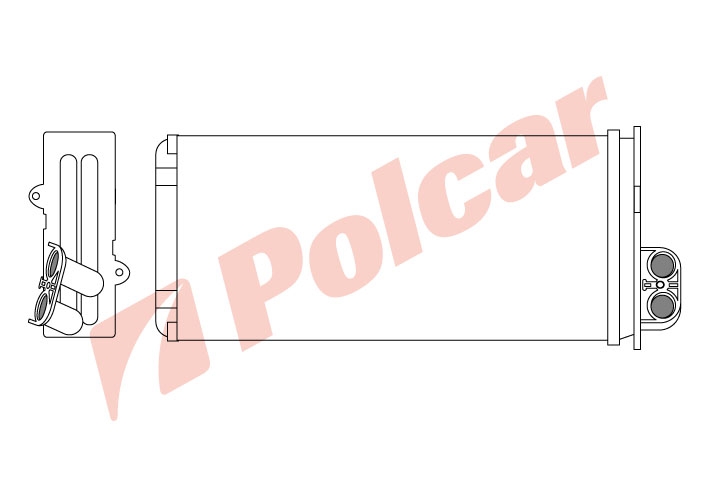 6041N8-1 РАДИАТОР ПЕЧКИ 332 x 157 x 40 mm