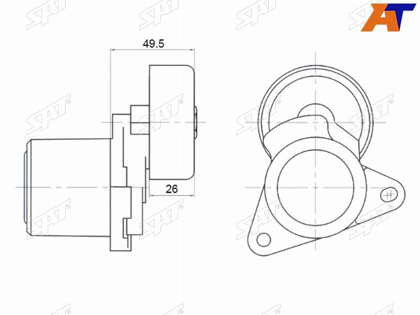 Натяжитель приводного ремня HYUNDAI I30SANTA FETUCSONKIA SPORTAGE 2,0D