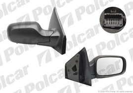 6055524M CLIO 09.05- ЗЕРКАЛО R ЭЛЕКТРИЧЕСКОЕ С ОБОГРЕВОМ ЧЕРНОЕ