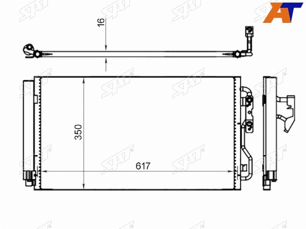 Радиатор кондиционера BMW 1-Series 11-19  3-Series 11-19  2-Series 14-  3-Series Gran Turismo 13-