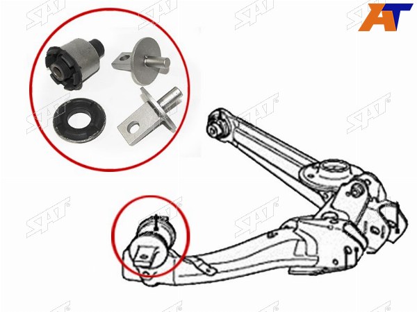 Сайлентблок заднего нижнего рычага передний HONDA STREAM 06-14CIVIC 06-15