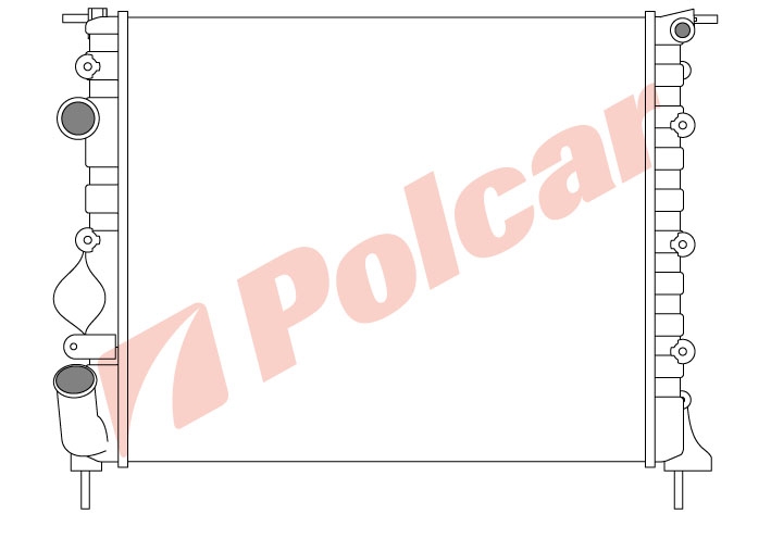 606008-4 KANGOO 0997-04.03 РАДИАТОР 428X377 1.5 D  M -C