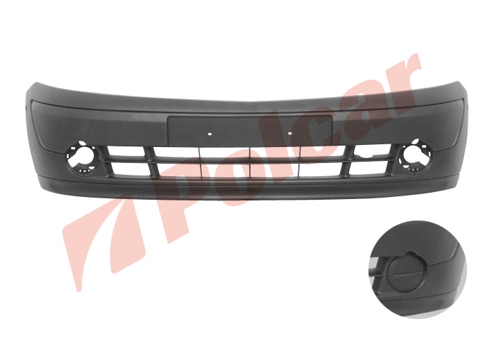 606107-2 KANGOO 03- БАМПЕР ПЕРЕДНИЙ С НАКЛАДКОЙ И СПОЙЛЕРОМ В СБОРЕ ГРУНТ