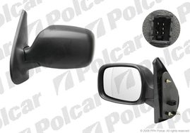 6061514M KANGOO 98-KUBISTAR 04- ЗЕРКАЛО ЛЕВОЕ ЭЛЕКТР.+ОБОГРЕВ АСФЕР
