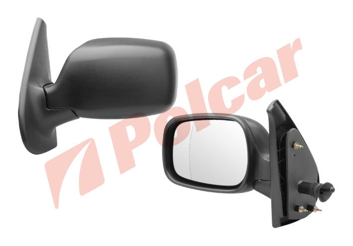 6061521M KANGOO 98-08 ЗЕРКАЛО ПРАВОЕ МЕХАНИЧЕСКОЕ, СТЕКЛО АСФЕРА