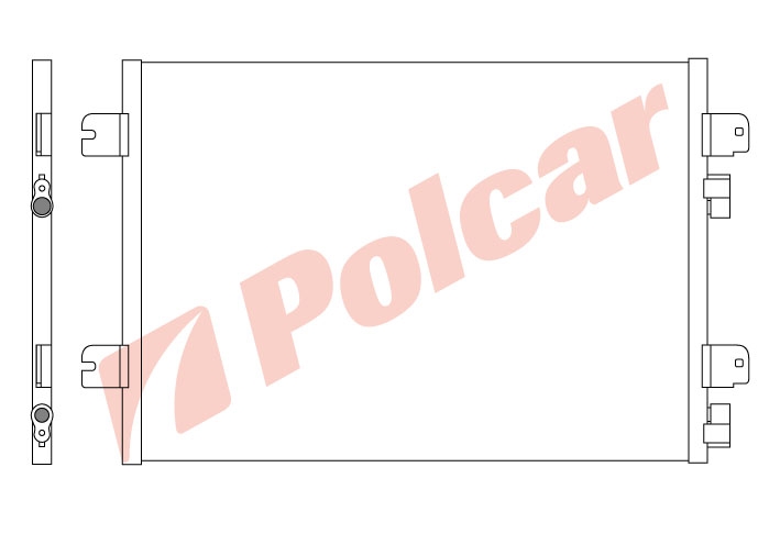 6070K8C2 SCENIC 99-LOGAN 04- РАДИАТОР КОНДИЦИОНЕРА 570X390X16
