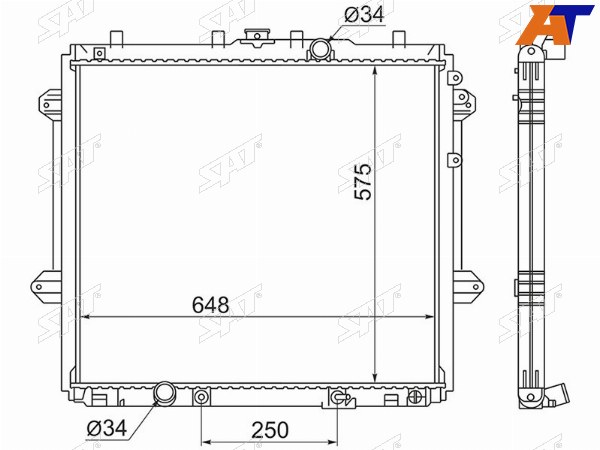 Радиатор Toyota Land Cruiser Prado (J150) 09-20  4Runner 09-