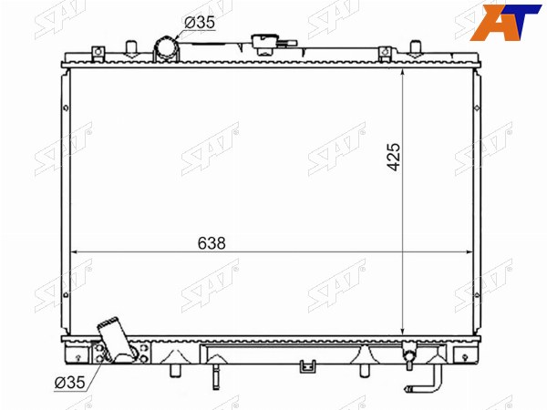Радиатор Mitsubishi Pajero Sport 96-08  Challenger 96-01  Montero Sport 96-00