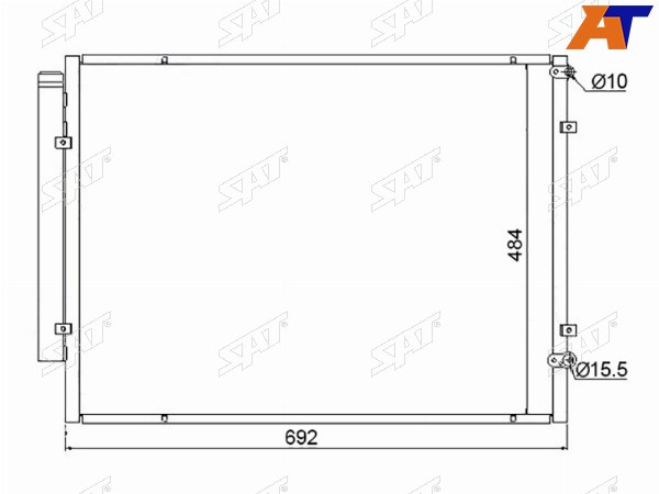 Радиатор кондиционера Toyota Harrier (XU30) 03-13  Lexus RX300 03-06  RX330 03-06  RX350 06-09