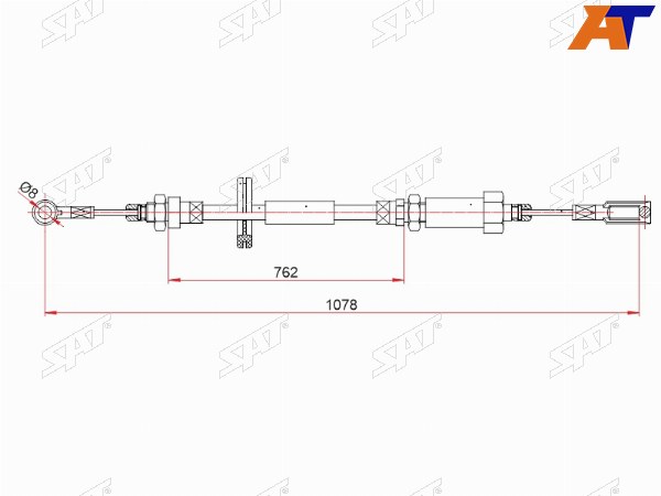 Трос ручного тормоза PEUGEOT BOXER IIICITROEN JUMPER III 94-06