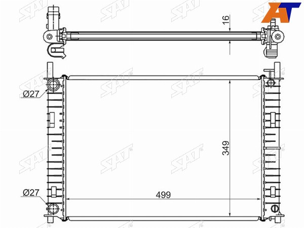 Радиатор Ford Fiesta 02-05  Fusion 02-12  Mazda Demio 02-07  2 02-07