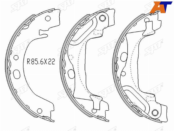 Колодки ручного тормоза TOYOTA COROLLA ZZE121 01-07 LHD