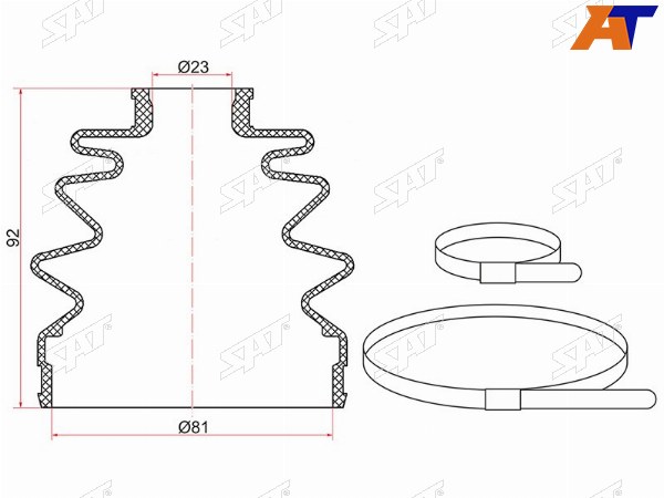 Пыльник шруса наружный FORD FOCUS II 04-11C-MAX 03-10