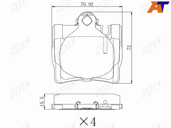 Колодки тормозные зад MERCEDES CL-CLASS C215 99-06S-CLASS W220 98-05
