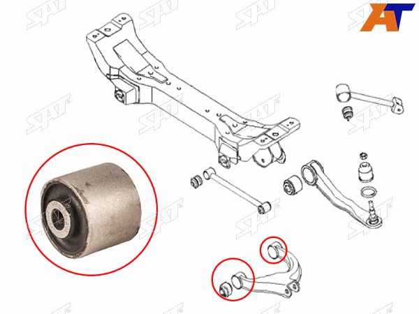 Сайлентблок заднего верхнего рычага HYUNDAI SONATA (EF) 01-13KIA OPTIMAMAGENTIS 01-05