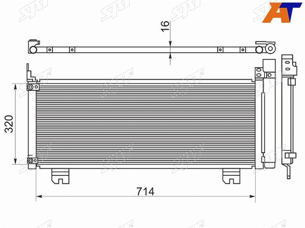 Радиатор кондиционера Lexus RX270 10-15  RX350 08-15  RX450h 09-15