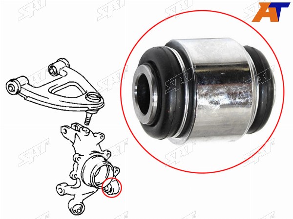 Сайлентблок плавающий задней цапфы TOYOTA CHASERCRESTAMARK2 -9298-01 D=14