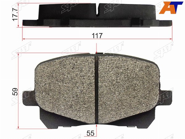 Колодки тормозные перед TOYOTA CAMRYHARRIERNADIA