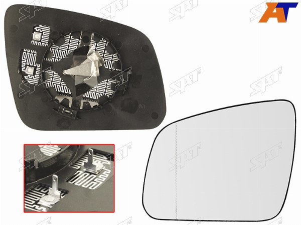Полотно зеркала MERCEDES W204 06-11 LH асферическое с обогревом