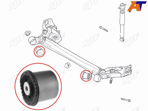Сайлентблок задней балки HYUNDAI CRETA 16-