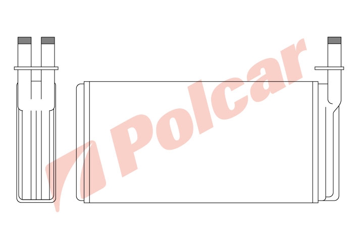 6521N8-1 9000 CD 91-93 - РАДИАТОР ОБОГРЕВА 280Х158Х42