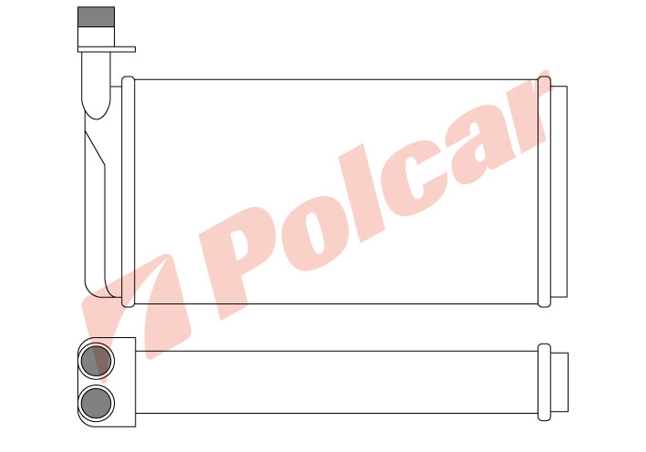 6521N8-2 9000 CD 84-91 -  РАДИАТОР ОБОГРЕВА 180Х186Х48