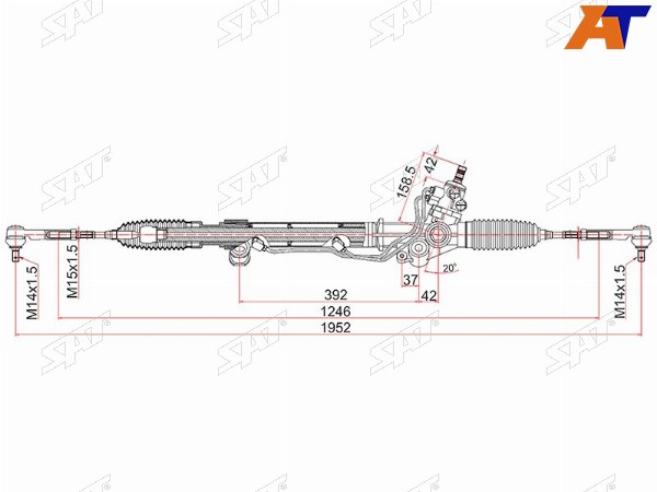 Рейка рулевая TOYOTA Land CRUISER PRADO 02-08  HILUX SURF 02-08 LHD