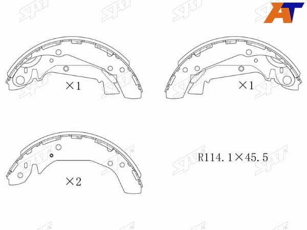 Колодки тормозные зад барабан HYUNDAI SONATA(Тагаз) 98-04KIA MAGENTIS 00-05
