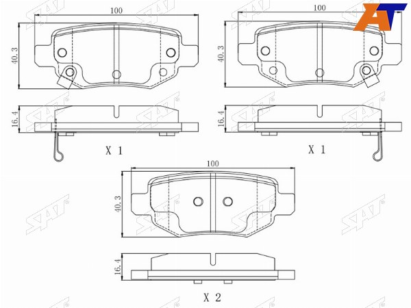 Колодки тормозные зад CHERY TIGGO T11 05-14TIGGO 4 17- TIGGO 7 16-LIFAN X60 11-