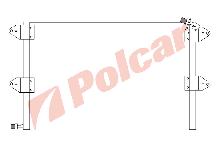 6713K8C2 CLASCADDY 94- РАДИАТОР КОНДИЦИОНЕРА 590Х375