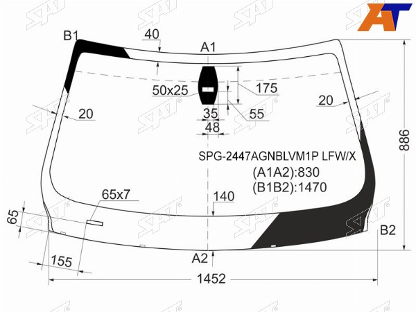 Стекло лобовое (Датчик дождя) BMW 3-Series 05-14  M3 06-13