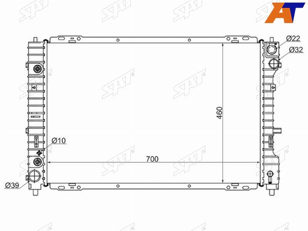 Радиатор Ford Escape 00-12  Maverick 00-07  Mazda Tribute 00-07