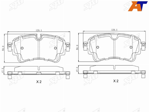 Колодки тормозные зад  AUDI A4A8Q5Q7 15-VW TOUAREG 18-