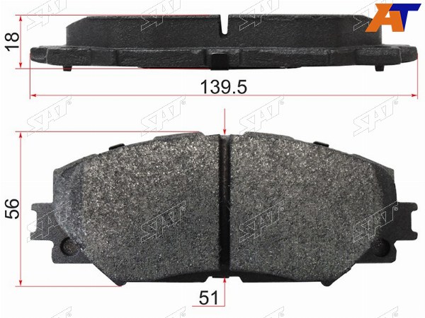 Колодки тормозные перед TOYOTA PREMIOALLION 05-12RAV 4 05-COROLLA 06-13