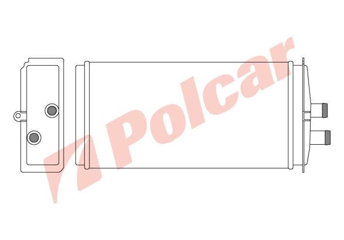 6910N8-1 FELICIA 94-01CADDY 96-00 РАДИАТОР ОТОПИТЕЛЯ 258X138X42