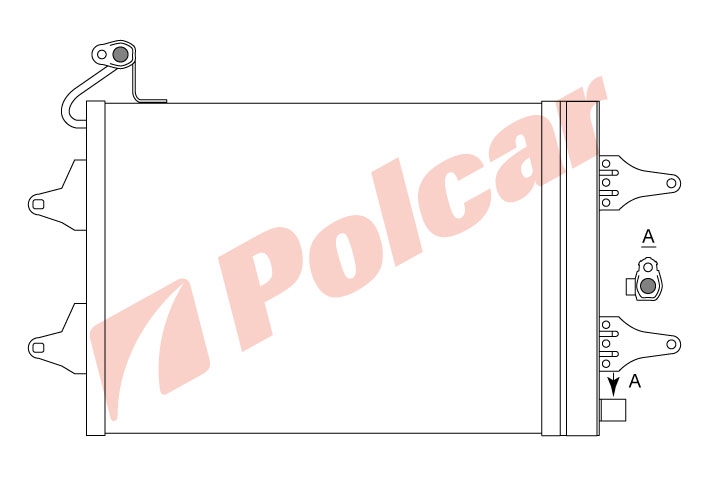 6913K8C1 FABIAROOMSTERPOLO  РАДИАТОР КОНДИЦИОНЕРA 510X360  SA5007