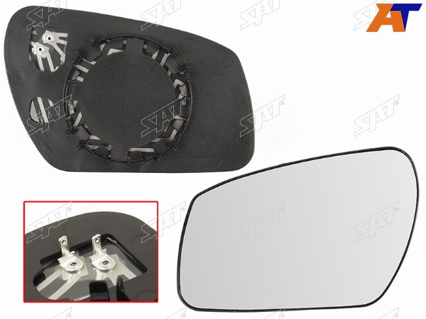 Полотно зеркала FORD FOCUS II 05-08FUSION 05-12MONDEO 00-07C-MAX 03-07FIESTA 01-08  LH сферическ