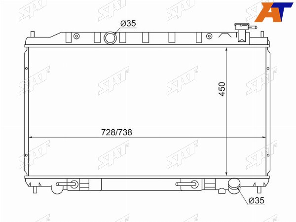 Радиатор Nissan Murano 02-08  Presage 03-09