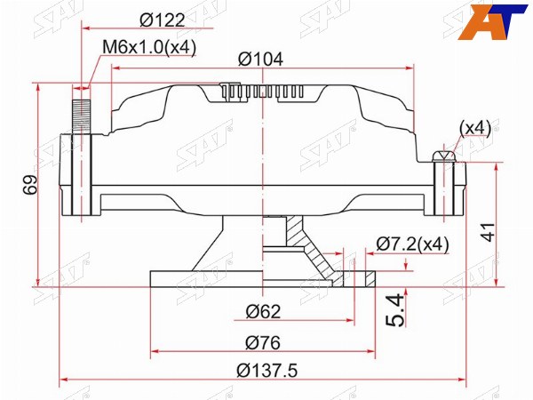 Вискомуфта TOYOTA TOWNACELITEACE 2-3С 92-