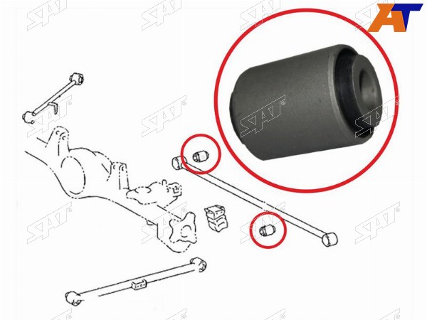 Сайлентблок задней поперечной тяги TOYOTA SURFLAND CRUISER PRADO 02-09FJ CRUISER 06-LEXUS GX470